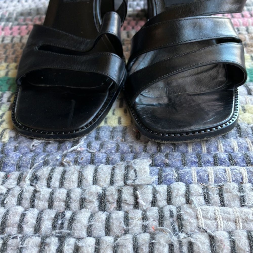 Amalfi • black Strappy heels women’s size 7 AAAA Italy - Picture 4 of 4